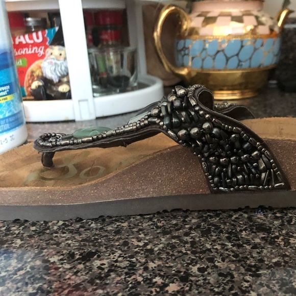 Sam Edelman Annalee Pewter Beaded Leather Sandals S : 6 - Picture 12 of 12